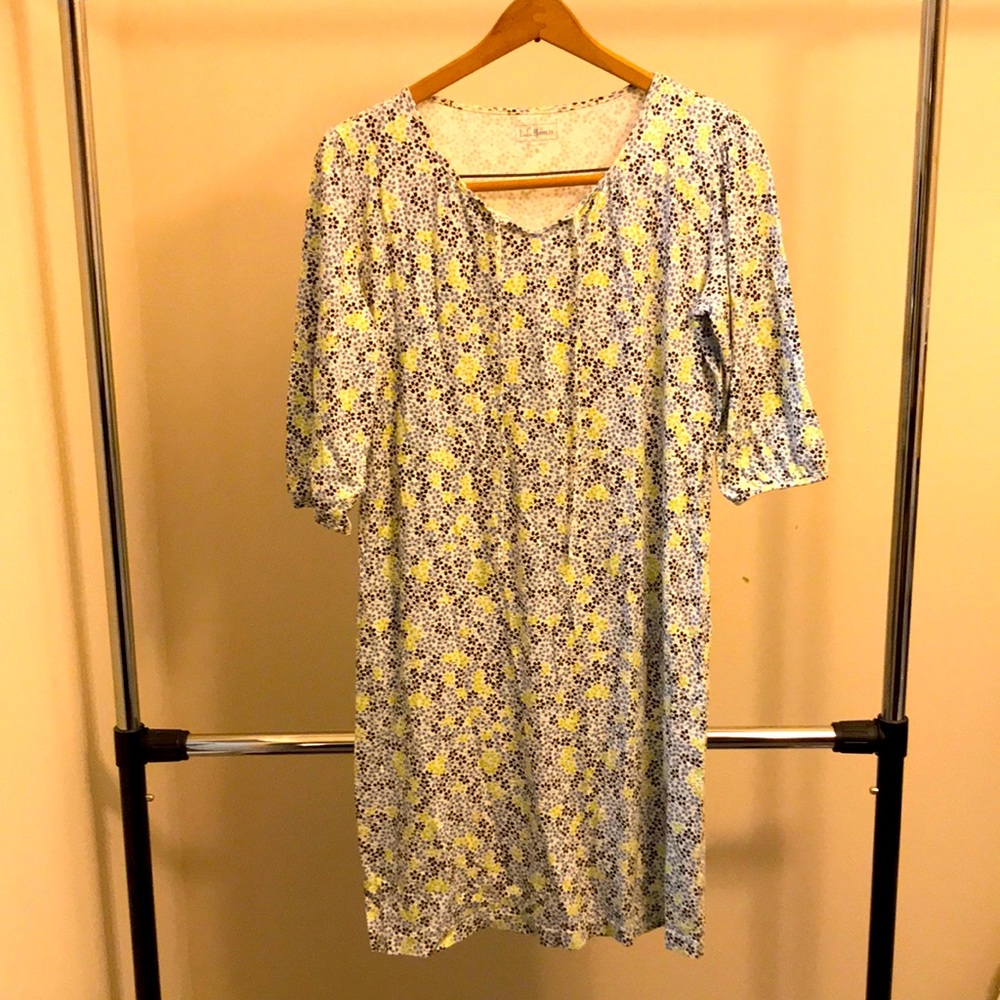 LL Bean Supima Cotton Floral Sundress Made in Peru